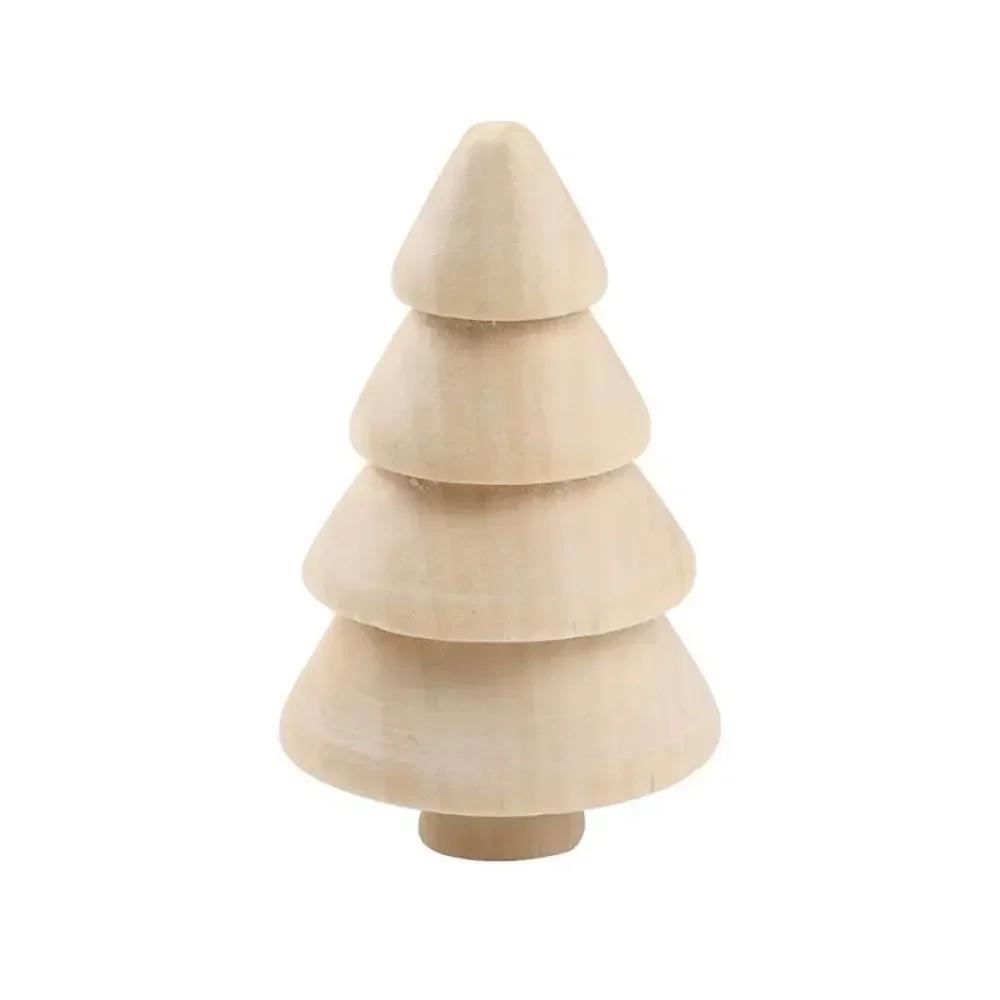 Unfinished Wooden DIY Tree Painted Crafts DIY Blank Acorn Blank Painting Toy Miniature Christmas Supplies Decoration Kids Gift