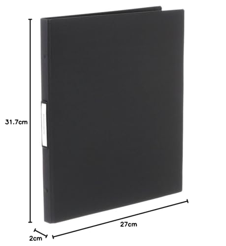 G-Classe Ladonna Monochrome Clear File Half-Type Refillable A4S Black PAM-139HBK