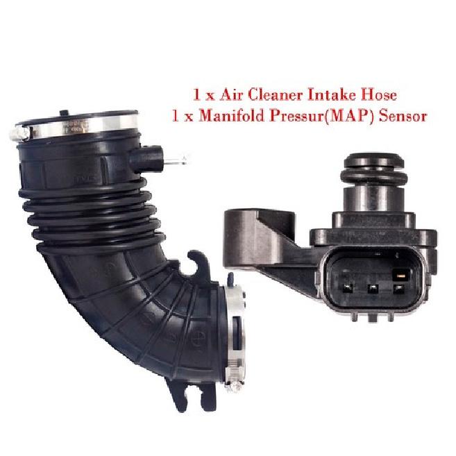 2 Pcs MAP Sensor + Air Cleaner Intake Hose Fits Honda CR-V 2005-2006