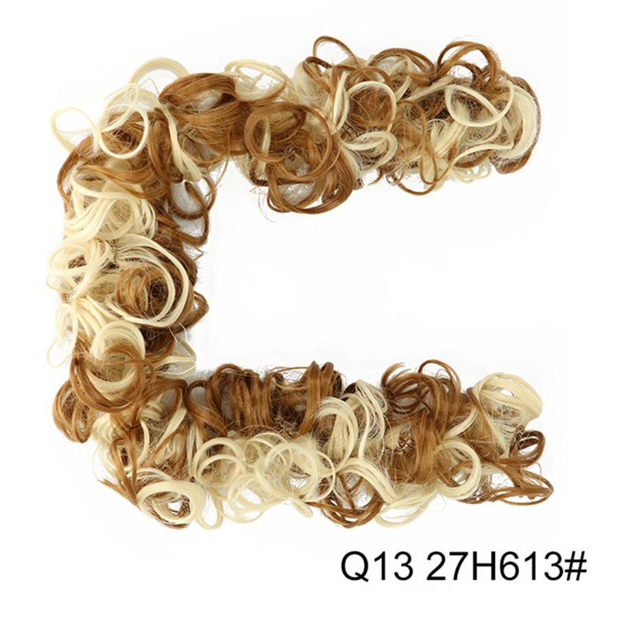 Messy Bun Hair Piece Long Chignon Elastic Wavy Curly Hair Bun Scrunchies Extensions Synthetic Hairpieces for Women Girls