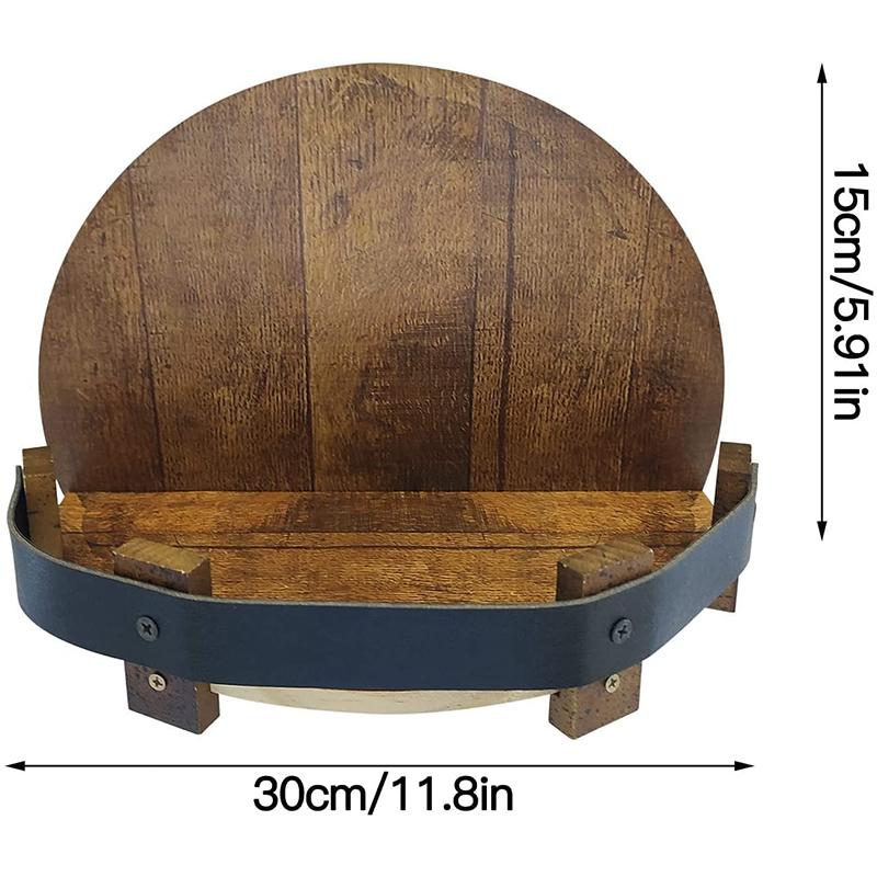 Creative Wooden Vintage Whiskey Barrel Shelf