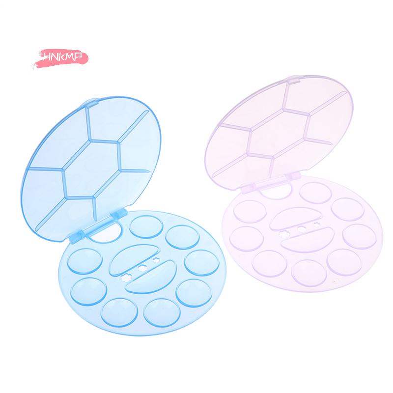 1Pc DIY Nail Art Color Palette with Display Stand Plastic UV Gel Polish Holder Manicure Tool for Drawing Paint Dish