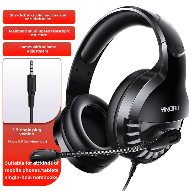 

Проводная игровая гарнитура Silver Eagle Q2 с микрофоном и звуковой картой для ПК, ноутбука и планшета single 3.5mm version чёрный