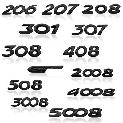 Autocollant 3D en métal pour coffre arrière de voiture, emblème, badge, autocollant pour 206 207 208 301 307 308 406 408 508 5008 2008 3008 4008