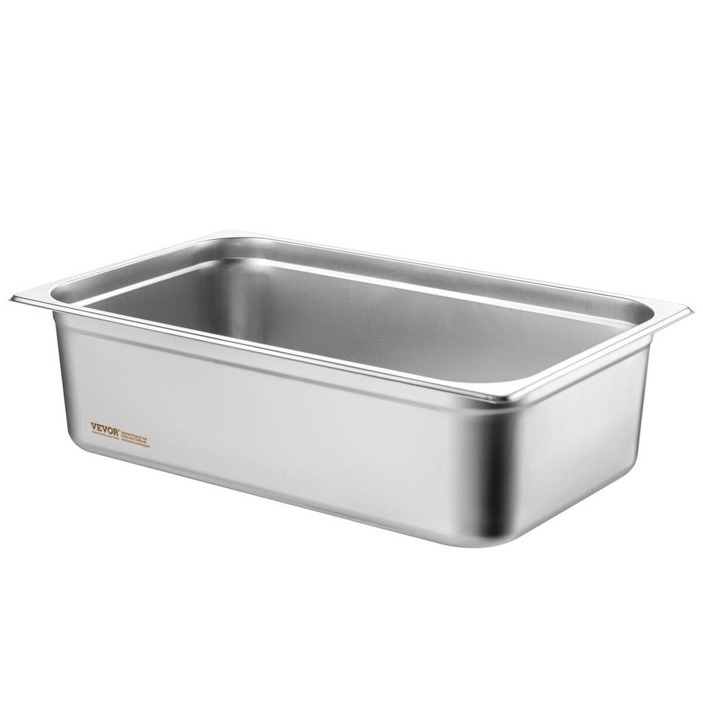 6 Pack Full Size Hotel Pans Steam Table Pan Stainless Steel 6" Deep