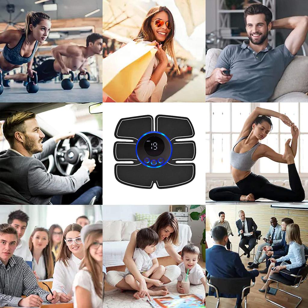 Electric Muscle Stimulator Abdominal Arm Leg Back Exercise Body Fitness Massager Body Shaping Massage Device
