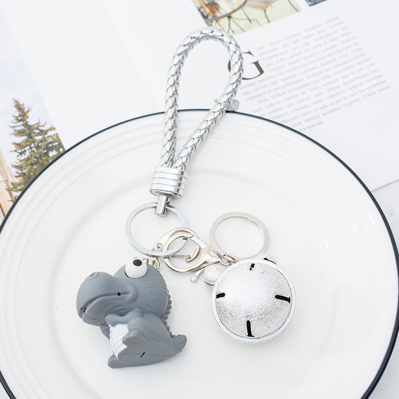 Dinosaur LED Light-Up & Sound Keychain Pendant - Cute Luggage Accessory & Creative Gift