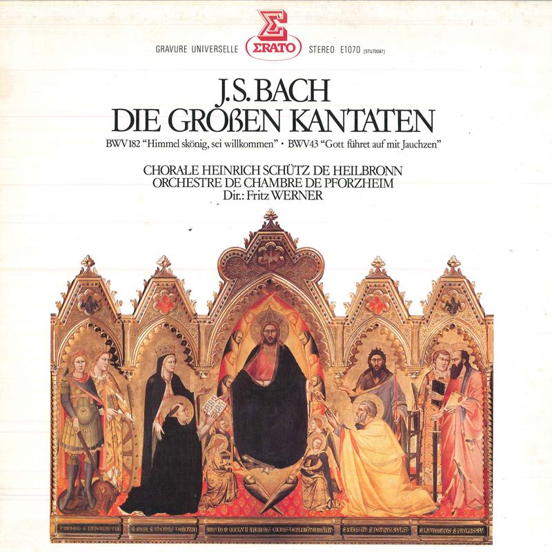LP Record FRITZ WERNER,CHORALE HEINRICH SCHUT - J.s.bach Die Groben Kantaten Bwv182 E1070 ERATO 1980 Japan Obi Classical Used