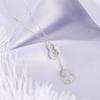 S925 Silver Double Gourd Necklace - Elegant Light Luxury Clavicle Chain