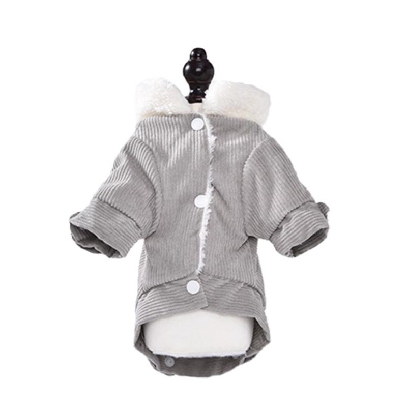 Dog Furry Thicken Furry Coat for Medium, Large Dogs Soft Solid Color Apparel Thick Coat Pullover Winter Pajamas XL серый