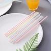 100-1000PCSDisposable Color Plastic Straws Can Be Bent  Wedding Party Supplies Drinking Straws Kitchen Wholesale