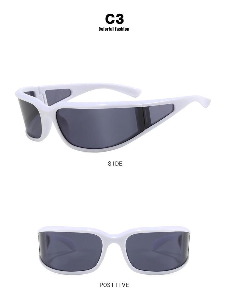 Y2K Windproof Sport Sunglasses: Influencer Style for Cycling with Narrow Frame