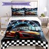 Set Biancheria da Letto da Corsa 3 Pezzi Copripiumino Chiusura Include 1 Copripiumino e 2 Federe, Morbido e Confortevole per Tutte le Stagioni.