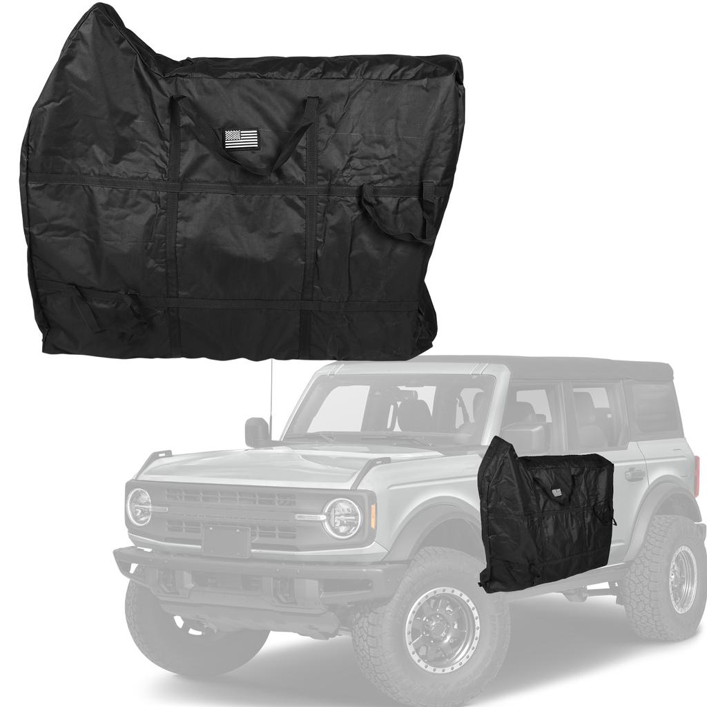 4pcs Front Rear Door Storage Bags Organizer Oxford Cloth Portable Protector Bag with Handle Fit for Ford Bronco 4-Door 2026-2026