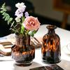 Luxe glazen vaas met luipaardprint voor huisdecoratie
