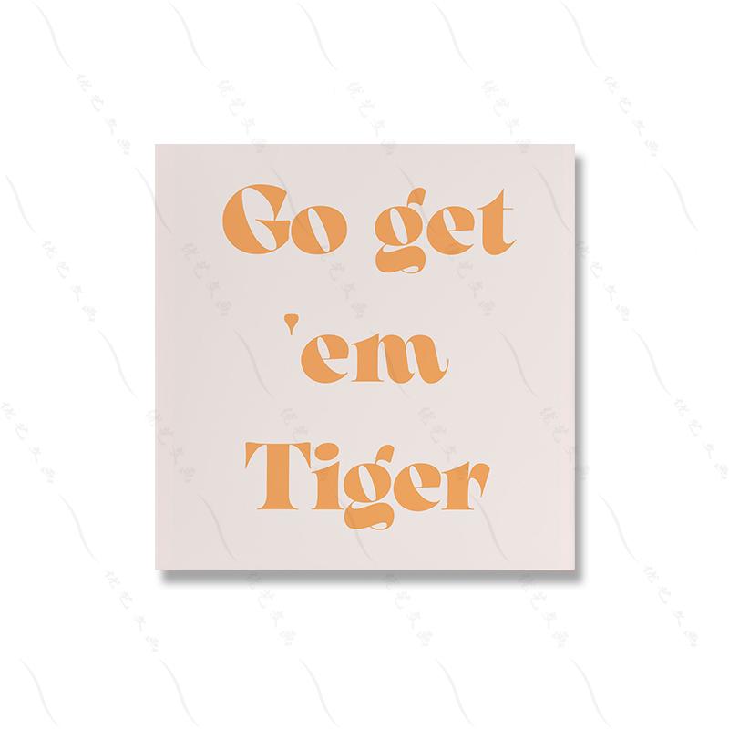 

Square Colorful Girly Posters Prints Retro Trendy Aesthetic Funky Tiger Wall Art Pictures Pink Orange Preppy Nursery Decor Mural 20x20cm No Frame