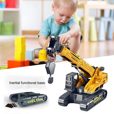 Yousheng Lifting Cranes Toy 360 Degree Rotating Base Adjustable Long Arm Retractable Sling Ornament Simulation Boys Girls Engineering Truck Model Toy