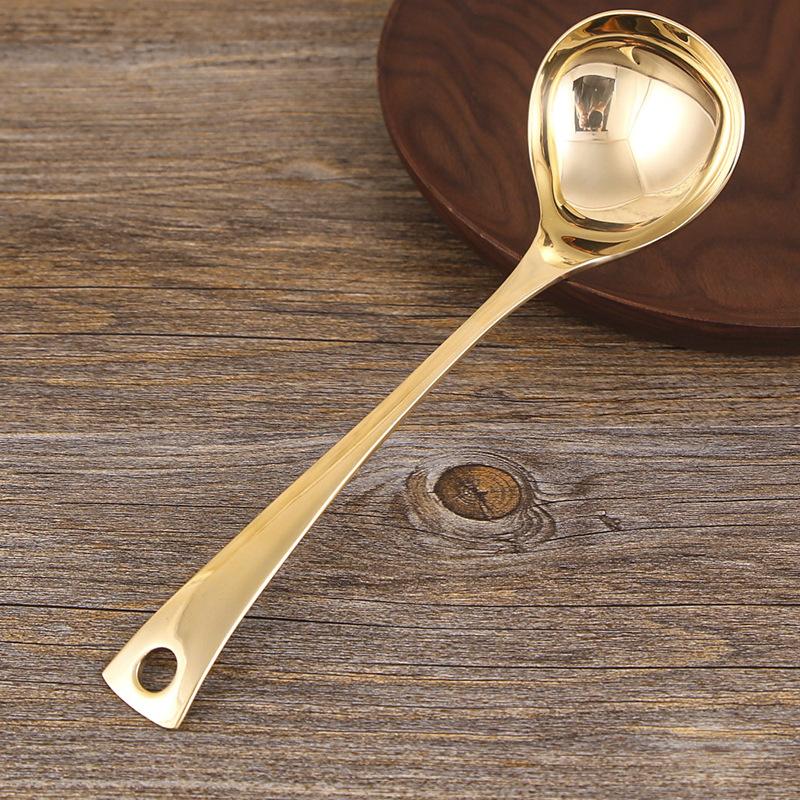 Hammer Copper Spoon Pure Copper Household Purple Copper Japanese Thickened Rice Spoon Soup Spoon Red Copper Soup Creative Cute Hot Pot Spoon