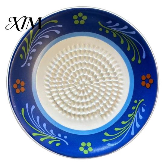Wielofunkcyjna tarka do przecierów owocowych Ceramiczna tarcza do mielenia imbiru i czosnku, Tarka z ostrymi ząbkami, Łatwa do czyszczenia ręczna maszynka do mielenia dodatków żywnościowych