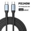 240W Kabel do szybkiego ładowania Type-C PD w oplocie do tabletów i urządzeń z szybkim ładowaniem Huawei/Xiaomi