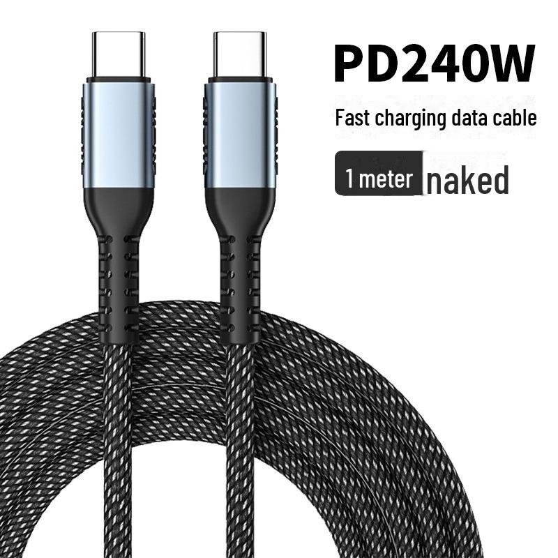 240W Kabel do szybkiego ładowania Type-C PD w oplocie do tabletów i urządzeń z szybkim ładowaniem Huawei/Xiaomi