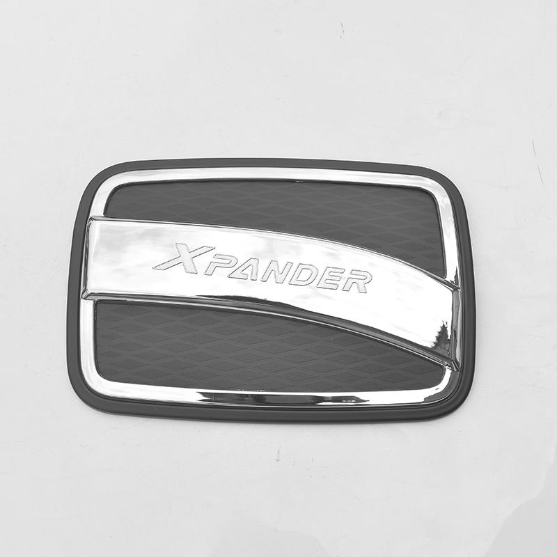 For Mitsubishi Xpander 2017- Accessory Glossy Chrome Silver Black Car Side Petrol Fuel Tank Cap Gas Cap Trim 2018