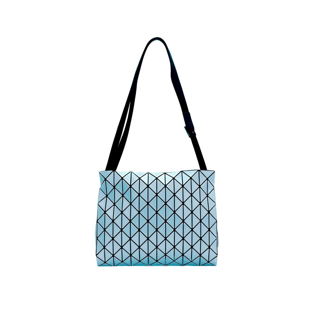 ISSEY MIYAKE Row Metallic PVC Resin Portable Crossbody Bag, Shoulder Bag Women's Light Blue BB41-AG463-71