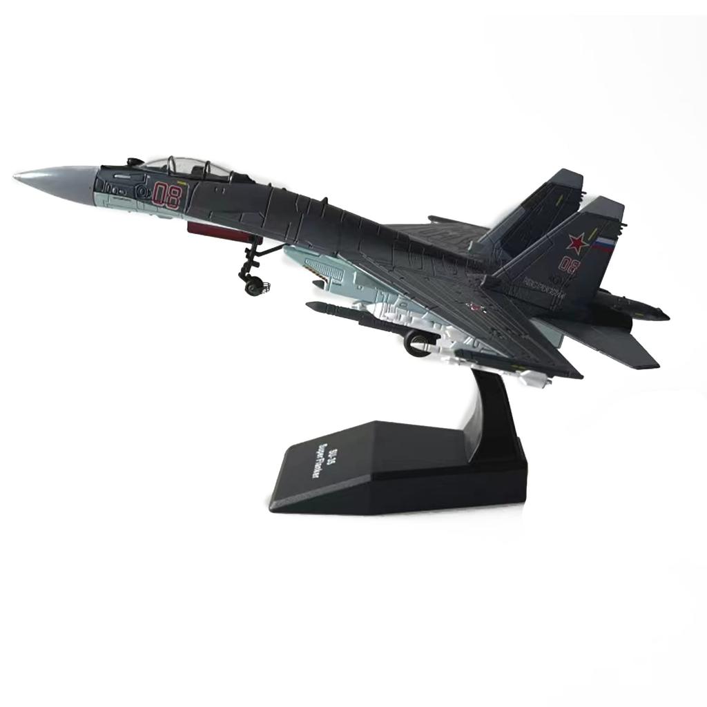 1:100 Metal SU-35 Super Flanker Heavier Aircraft Model Simulation Fighter Aviation Military Science Display Model
