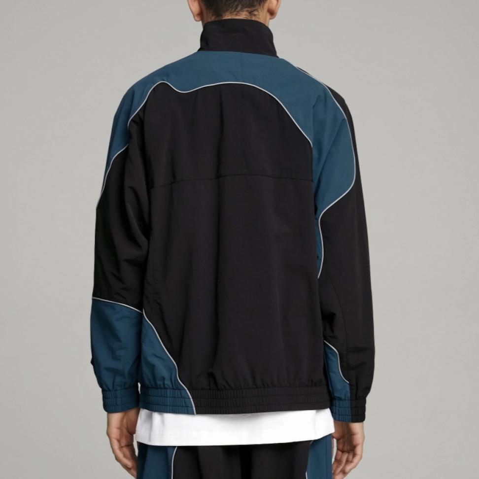 Puma X P.A.M. Collaboration Cellarator Track Jacket Color Block Design Casual Stand Collar Long Sleeve Retro Sports Jacket Unisex Jacket 624069-01