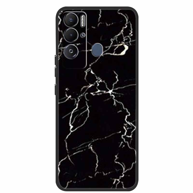 For Tecno Pova Neo Case Marble Soft Silicone Back Cover Phone Case for Tecno Pova Neo Bumper Coque LE6 Shockproof PovaNeo Funda