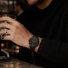 Men's Watch SKMEI Leather Strap 50M Waterproof LED Backlight 1652