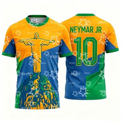 2026 Pelé Brazil National Football Team Jersey Training Kit Summer Sports Men's T-Shirt Kid's Clothing Tee Woman Cycling Jersey