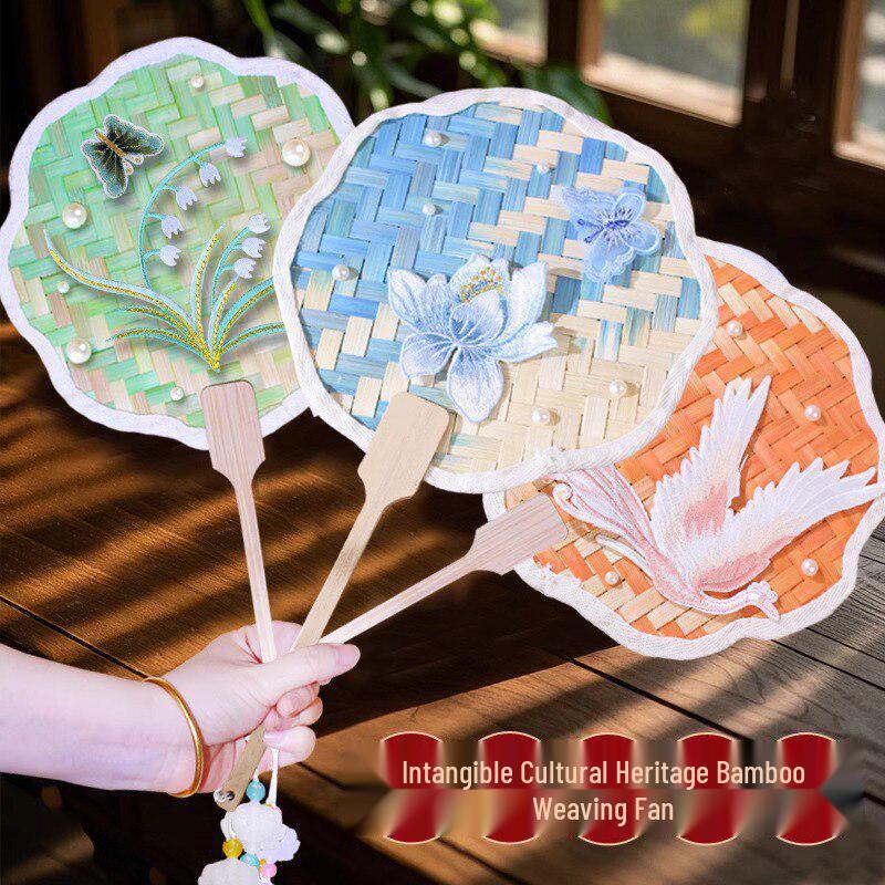 Bamboo DIY Round Fan Set: Cultural Heritage Craft Kit for Parent-Child Activities