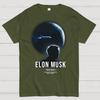 T-shirt d'été décontracté ample en coton Space X Elon Musk