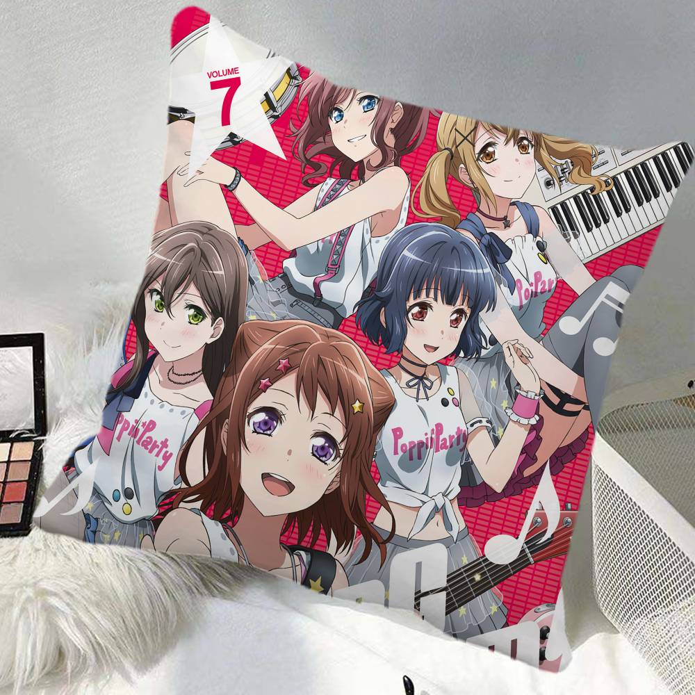 Anime BanG Dream Pillow Case Square Pillow Bedroom Sofa Leisure Comfort Cushion Car Home Decoration