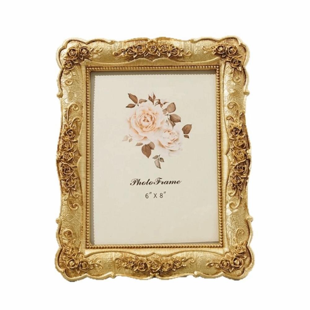 Elegant Vintage Picture Frame Resin Ornate Details Gold Antique Frame Retro Style Exquisite Victorian Photo Frame Anniversary