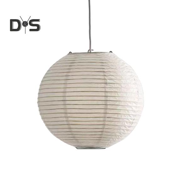 

Белый круглый потолочный светильник, минималистский абажур из стальной проволоки и рисовой бумаги, подвесной потолочный светильник для гостиной, спальни, кухни, декора B