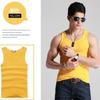 Men's Sports and Leisure Vest Solid Color Cotton Bottoming Elastic Fitness Tight Sports Hurdle Running Sweat-absorbing