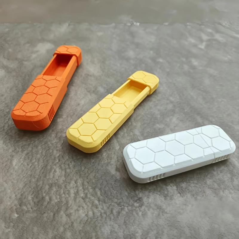 Раскрывающаяся коробочка для таблеток, портативная, мини, 3D-печать, форма пчелиных сот, контейнер для лекарств для ежедневного использования на улице