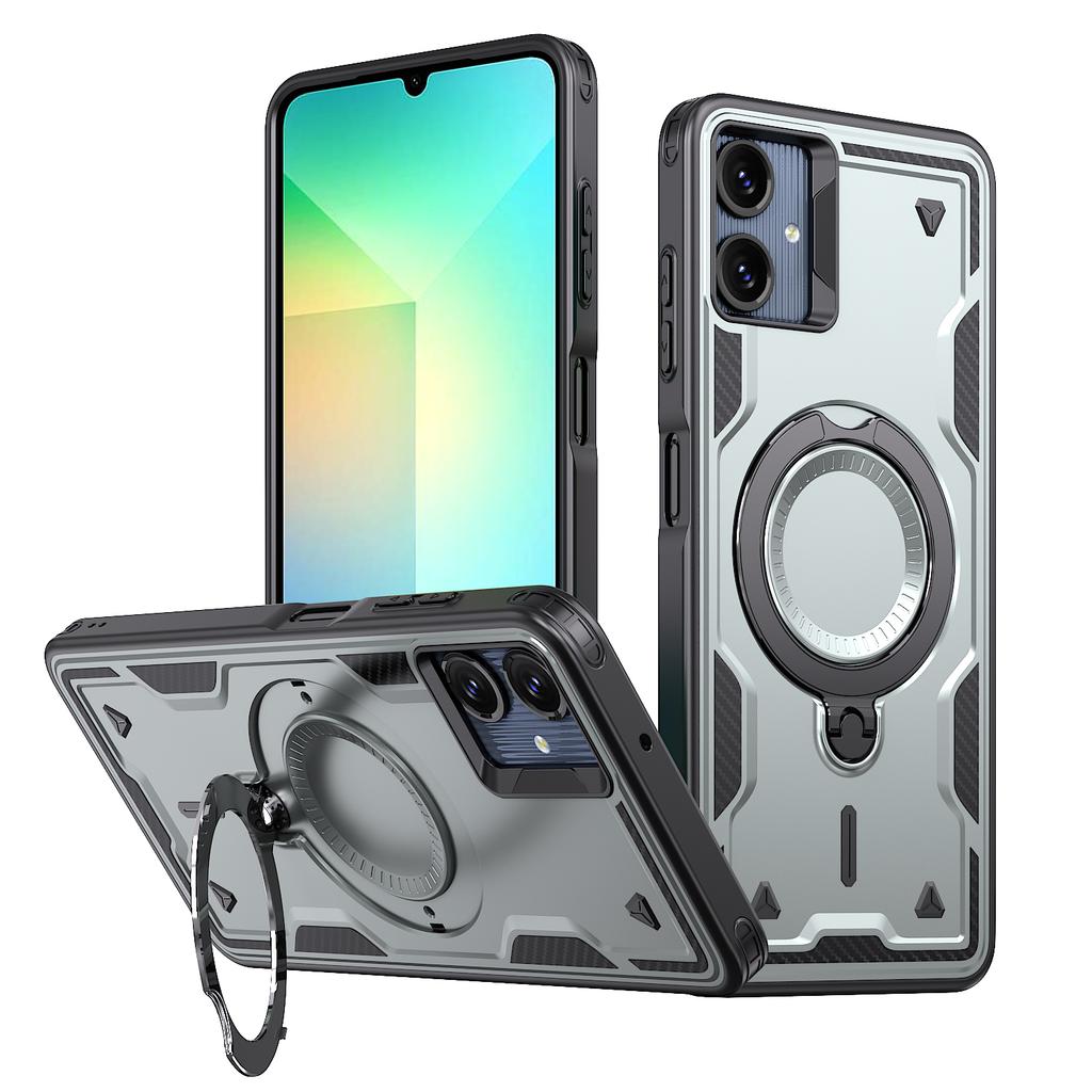 For Samsung Galaxy A07 4G Magnetic Case Military Protection PC + TPU Kickstand Phone Cover