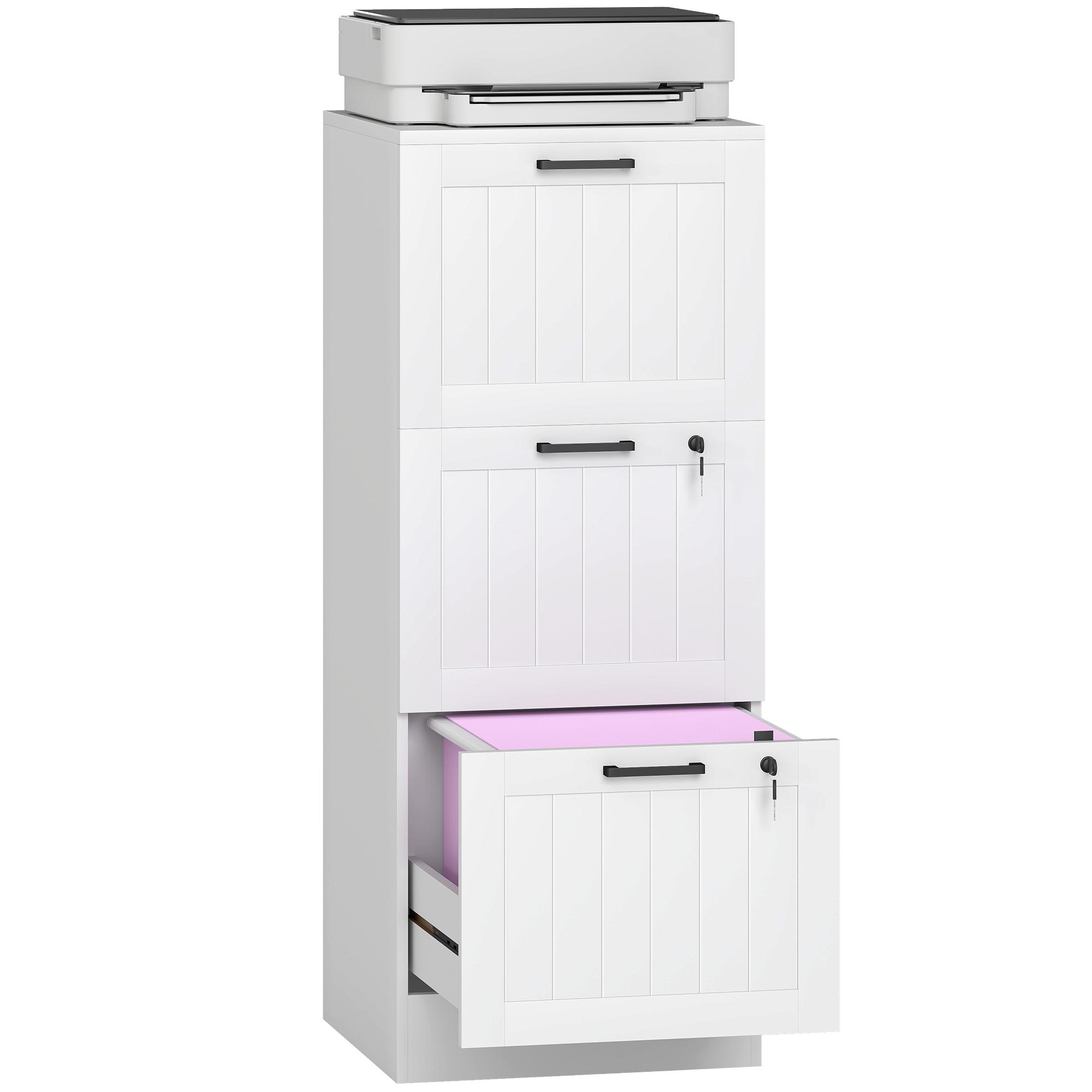 3 Drawer Filing Cabinet with Lock