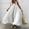 Lockeres ärmelloses Strandkleid für Damen mit Spaghettiträgern
