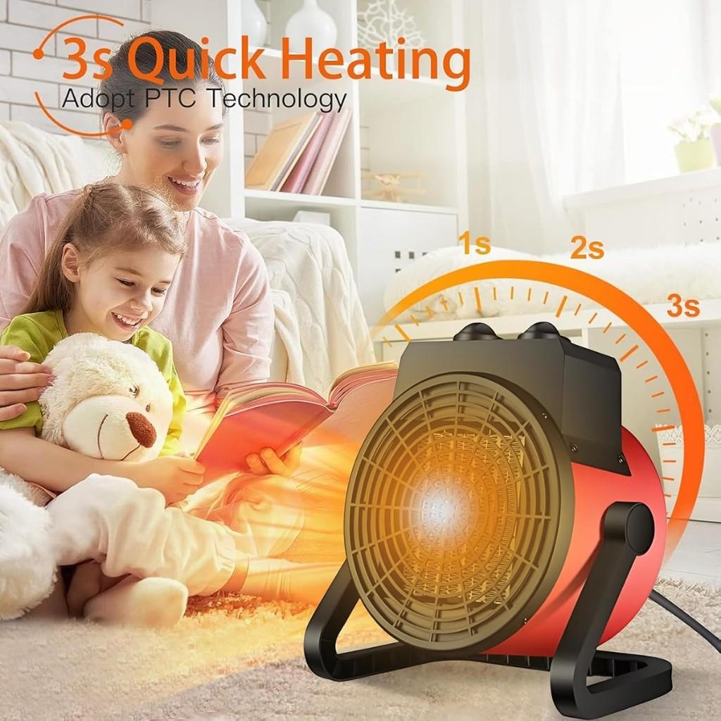 3000W Electric Heater Fan Ceramic Space Air Heater Portable Ceramic Fan Warmer Pemanas Kipas Seramik