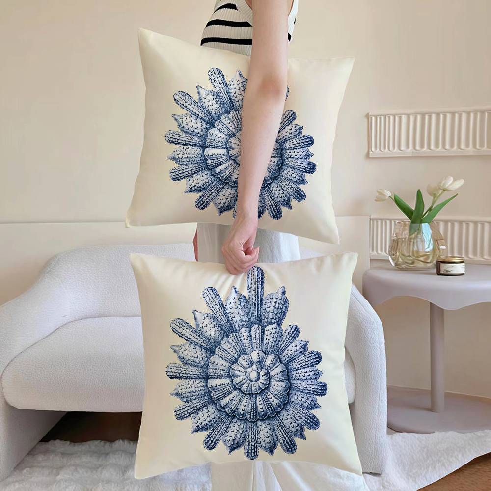 Blue Sea Creature Coral Shrimp pillowcase living room sofa chair cushion cover home room decoration without pillow core