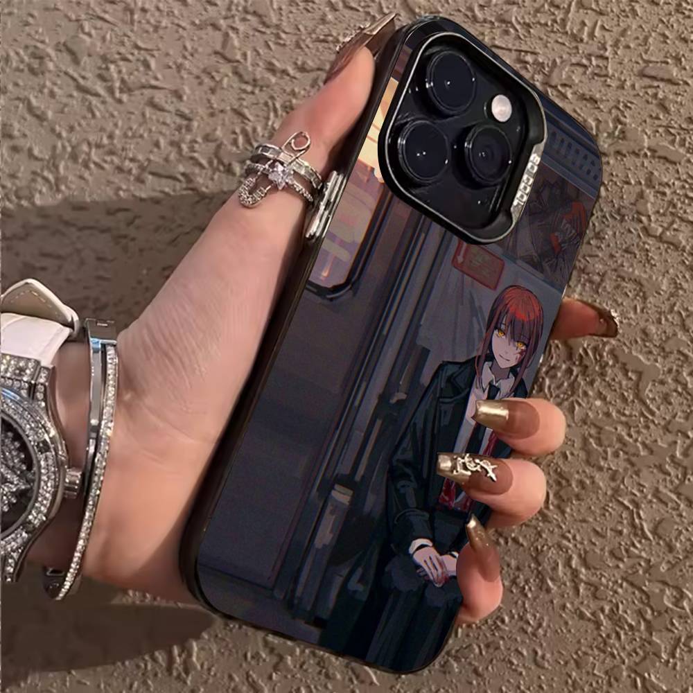 

Makima C-Chainsawman Phone Case For iPhone 17,16,15,14,13,12,11,Pro,X,XS,Max,Plus Soft Black Cover iPhone17