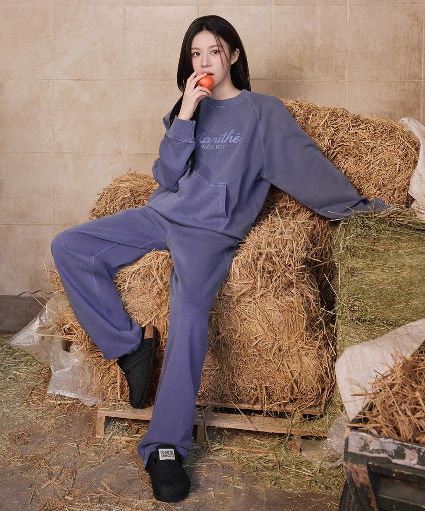 Malittepeulangsowajeobeo Garment Dyed Sweat Pants Navy