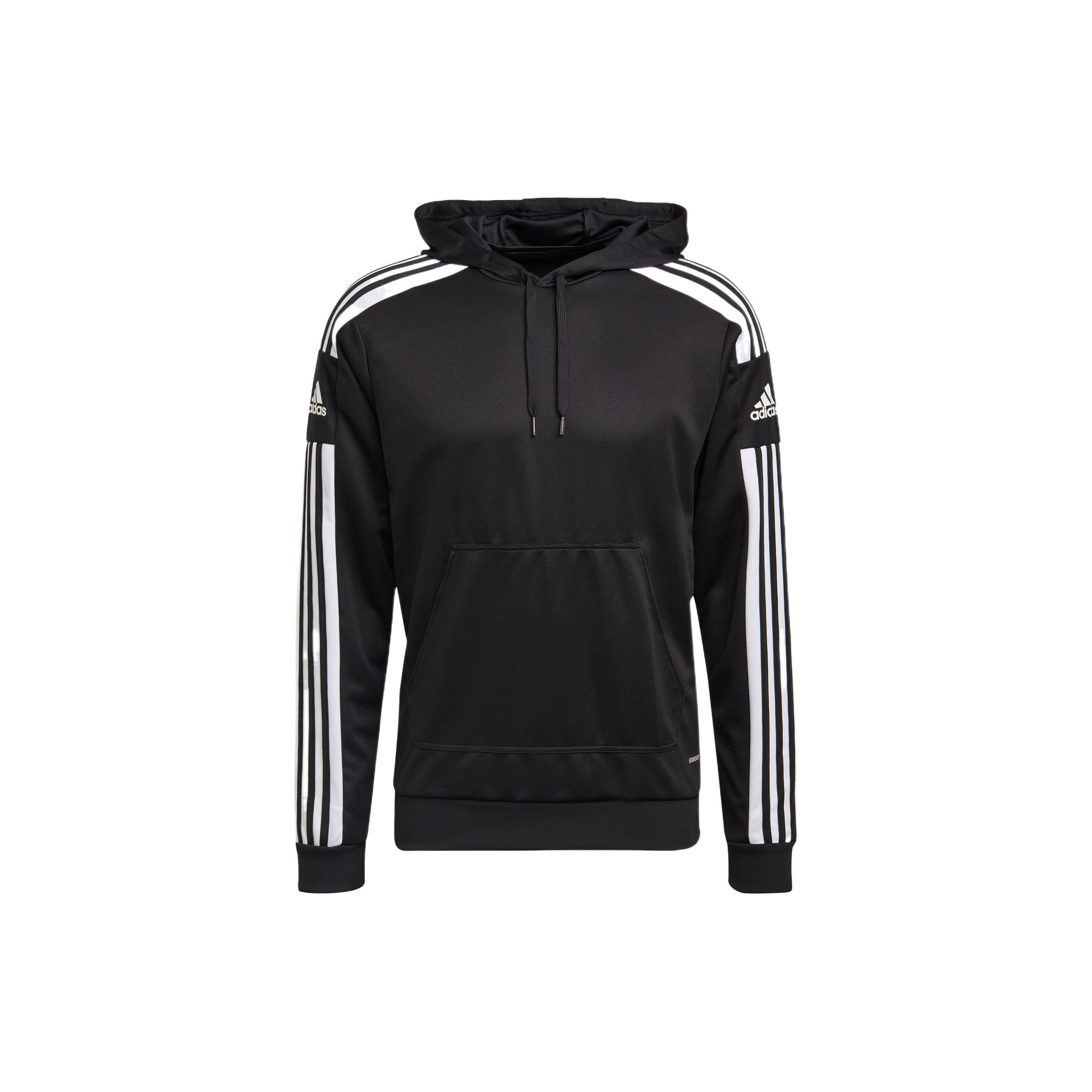 adidas Men s Squadra 21 Three-Stripes Black Hoodie GK9548 S