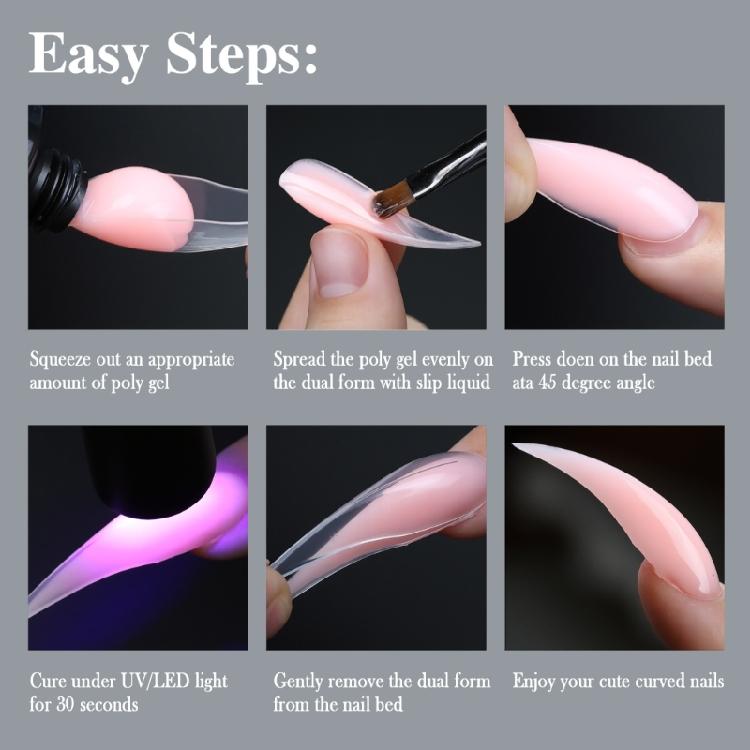160Pcs Multi Size Clear Nail Extension Molds Customizable Fit False Nail Tips For Various Nail Shapes Natural Appearance