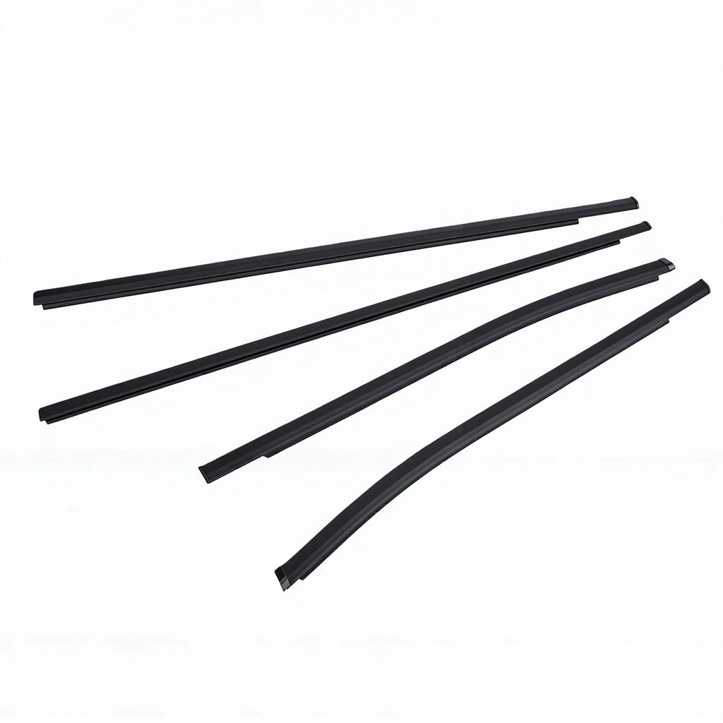 4pcs Door Window Weatherstrip MN117611 Rubber Window Trim Seal Belt Replacement for Mitsubishi L200 2006 2014