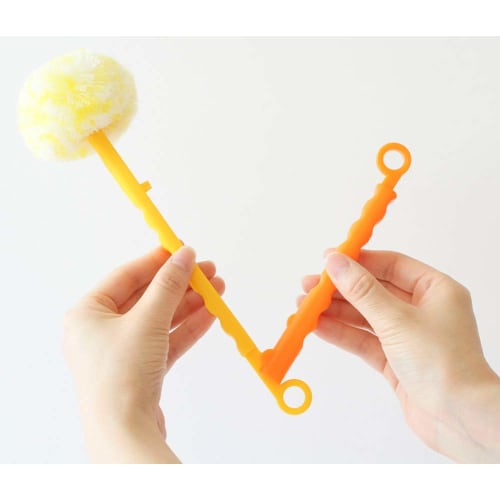 Sanbelm Kitchen Cleaner, Stainless Steel Bottle, Water Bottle Washer, Extendable and Foldable Water Bottle Washer, Carrot-san K66416